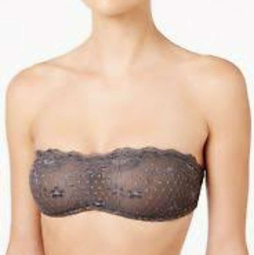 Free People Intimately Lace Bandeau Charcoal